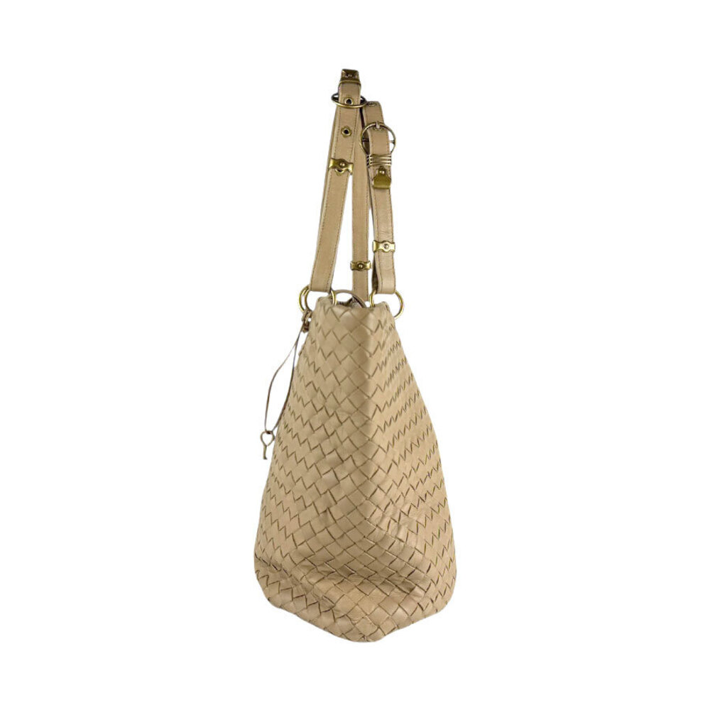 Bottega Veneta Tan leather intrecciato handbag Beige
